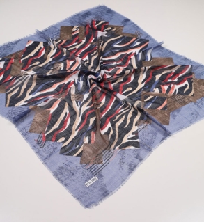 Poloist Desenli Keten Flamlı Eşarp - Desen-733