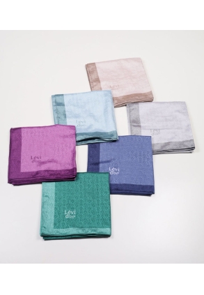 Levidor Kendinden Desenli Monogram Eşarp - Desen-01