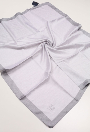 Levidor Kendinden Desenli Monogram Eşarp - Desen-01