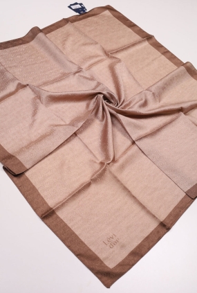 Levidor Kendinden Desenli Monogram Eşarp - Desen-01