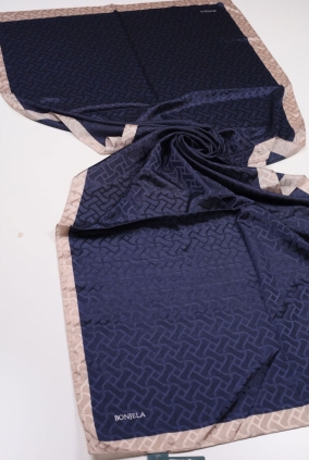 Bonjela Kendinden Desenli Monogram Şal - Desen-01