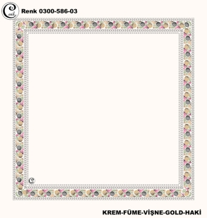 Cenk Desenli Oyalık Yazma - 0300-586