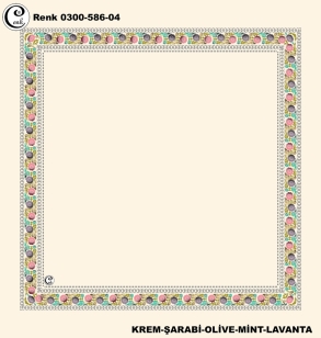 Cenk Desenli Oyalık Yazma - 0300-586