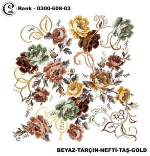 Cenk Desenli Oyalık Yazma - 0300-608