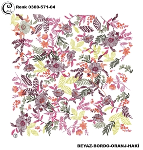 Cenk Desenli Oyalık Yazma - 0300-571