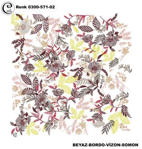 Cenk Desenli Oyalık Yazma - 0300-571