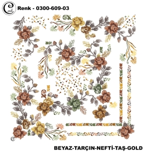 Cenk Desenli Oyalık Yazma - 0300-609