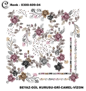 Cenk Desenli Oyalık Yazma - 0300-609