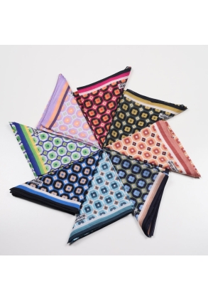 Cardion Desenli Pamuk İpek Eşarp - Desen-03