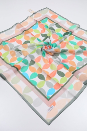 Cardion Desenli Pamuk İpek Eşarp - Desen-04