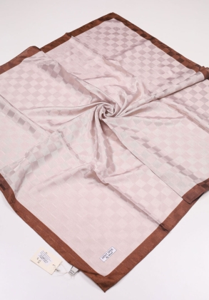 Hint İpek Kendinden Desenli Monogram Eşarp - Desen-06