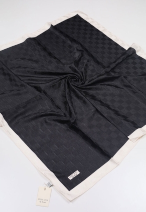 Hint İpek Kendinden Desenli Monogram Eşarp - Desen-06