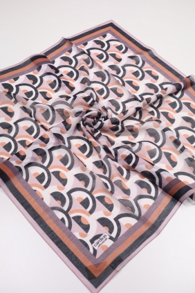 Cardion Desenli Pamuk İpek Eşarp - Desen-11