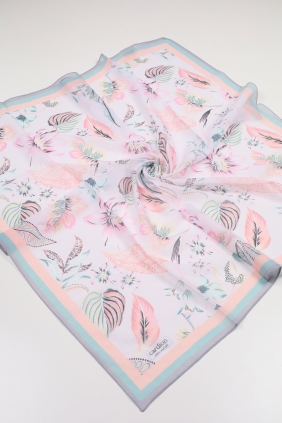 Cardion Desenli Pamuk İpek Eşarp - Desen-12