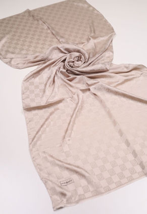 Piramit Monogram Floş Şal - Desen-03
