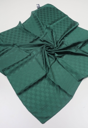 Piramit Kendinden Desenli Monogram Floş Eşarp - Desen-04