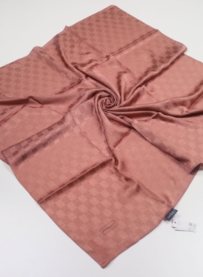 Piramit Kendinden Desenli Monogram Floş Eşarp - Desen-04