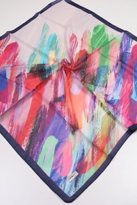 Piramit Desenli Dijital Soft Eşarp - Desen-24