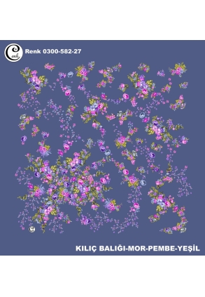 Cenk Desenli Oyalık Yazma - 0300-582