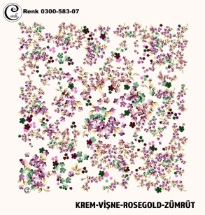Cenk Desenli Oyalık Yazma - 0300-583