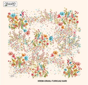 Reyyan İpek Desenli Oyalık Yazma - 15674