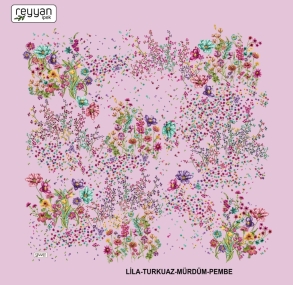 Reyyan İpek Desenli Oyalık Yazma - 15674