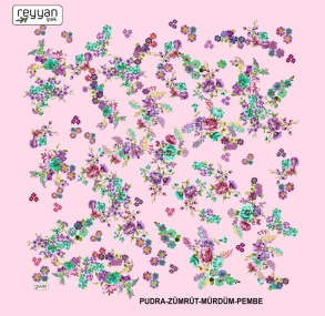 Reyyan İpek Desenli Oyalık Yazma - Desen-02