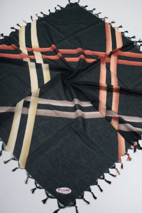 Firuze Star Desenli Boncuklu Tülbent - Desen-43