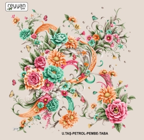 Reyyan İpek Desenli Oyalık Yazma - 15668