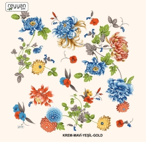 Reyyan İpek Desenli Oyalık Yazma - 15672