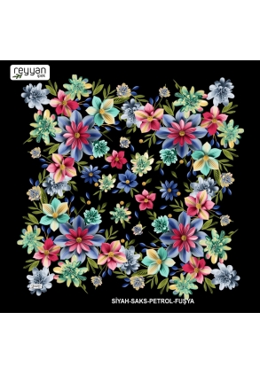 Reyyan İpek Desenli Oyalık Yazma - 15677