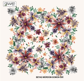 Reyyan İpek Desenli Oyalık Yazma - 15677