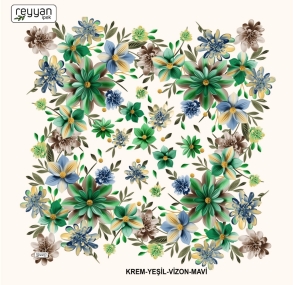 Reyyan İpek Desenli Oyalık Yazma - 15677