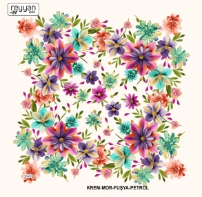 Reyyan İpek Desenli Oyalık Yazma - 15677