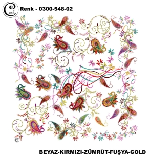 Cenk Desenli Oyalık Yazma - 0300-548