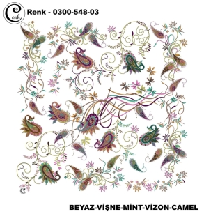 Cenk Desenli Oyalık Yazma - 0300-548