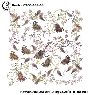 Cenk Desenli Oyalık Yazma - 0300-548