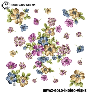 Cenk Desenli Oyalık Yazma - 0300-585