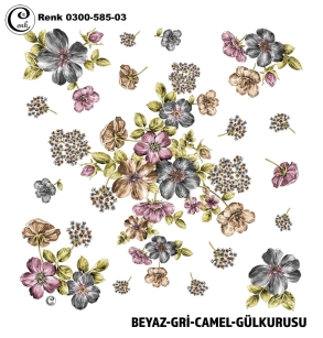 Cenk Desenli Oyalık Yazma - 0300-585