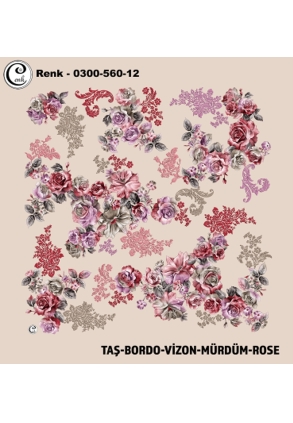 Cenk Desenli Oyalık Yazma - 0300-560