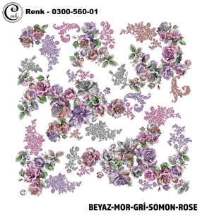 Cenk Desenli Oyalık Yazma - 0300-560