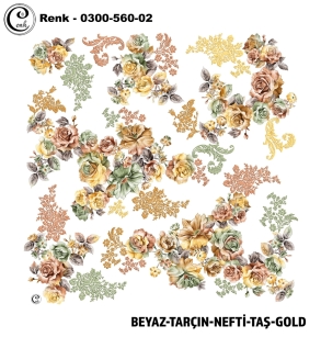 Cenk Desenli Oyalık Yazma - 0300-560