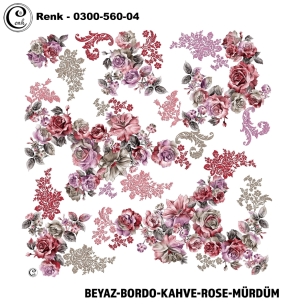 Cenk Desenli Oyalık Yazma - 0300-560