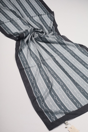 Hint İpek Desenli Dijital Efsun Şal - Desen-01