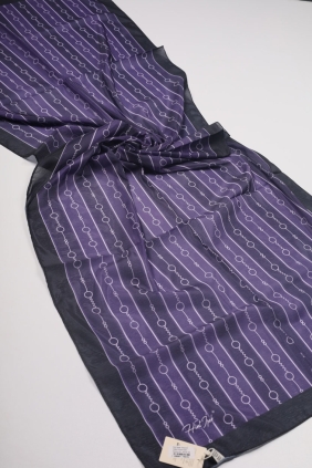 Hint İpek Desenli Dijital Efsun Şal - Desen-01