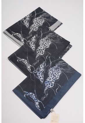 Hint İpek Desenli Dijital Vual Tens. Şal - Desen-02