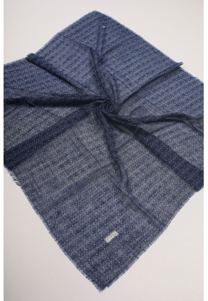 Eyfel Desenli Keten Flamlı Eşarp - Desen-17