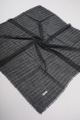 Eyfel Desenli Keten Flamlı Eşarp - Desen-17