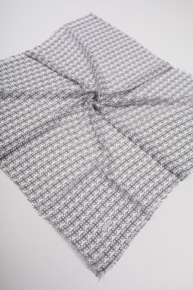 Eyfel Desenli Keten Flamlı Eşarp - Desen-17