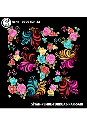 Cenk Desenli Oyalık Yazma - 0300-524